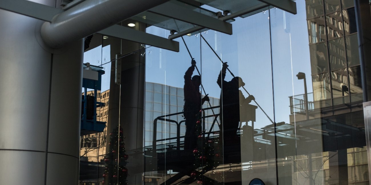 Window cleaning photo illustration